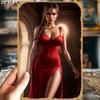 Винтажное Красное Металлическое Настенное Искусство для Женщин 2D Цветочный Алюминиевый Знак 8x12 Дюймов Водонепроницаемый Домашний Декор для Гостиной Спальни Кафе