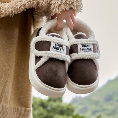 Зимняя Новая Модная Хлопковая Обувь Женская Удобная Теплая Нескользящие Хлопковые Тапочки Женские Комфортные Хлопковые Туфли Zapatos Mujer