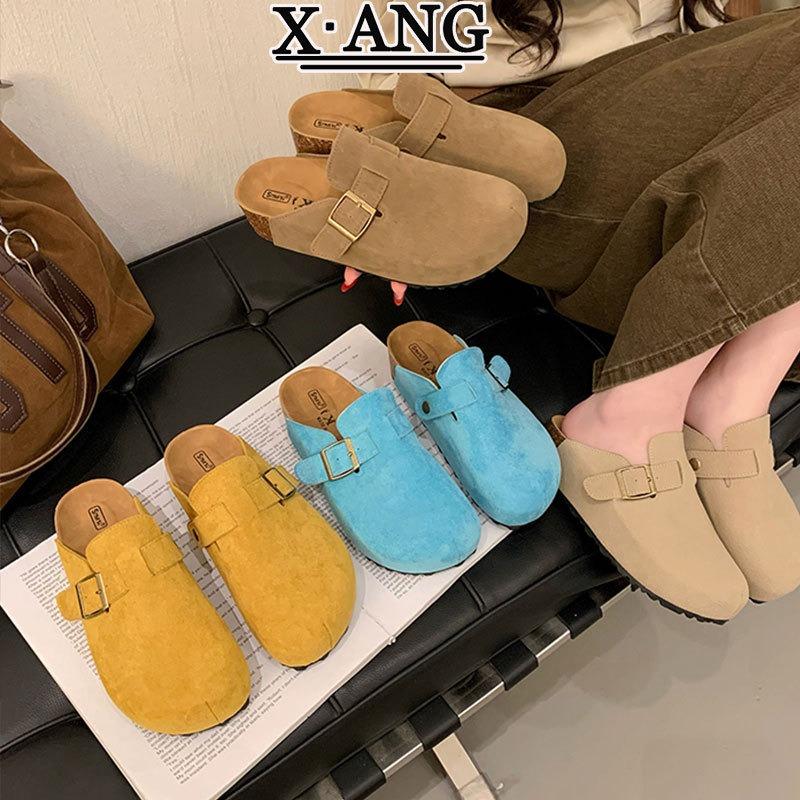 Cowhide Version Cm Platform Women's Shoes New Bag Head Half Slippers Summer Wear Casual Cool Slippers
