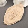 1PC Floral Wood Carved Corner Applique Wooden Carving Decal for Furniture Cabinet Door Frame Wall Home Decor Crafts