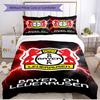 3pcs Duvet Cover Set (1*Duvet Cover + 2*Pillowcase, Without Core), Bayer 04 Leverkusen Print Soft All‑Season Bedding Set, Home Bedroom Decor Gift