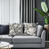 2 Pack Charcoal Beige Floral Pillow Covers Double Sided Print Modern Cushion Cases Home Decor For Sofa
