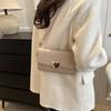 Retro Solid Color Love Hardware Decoration Casual Design Popular Shoulder Messenger Small Square Bag