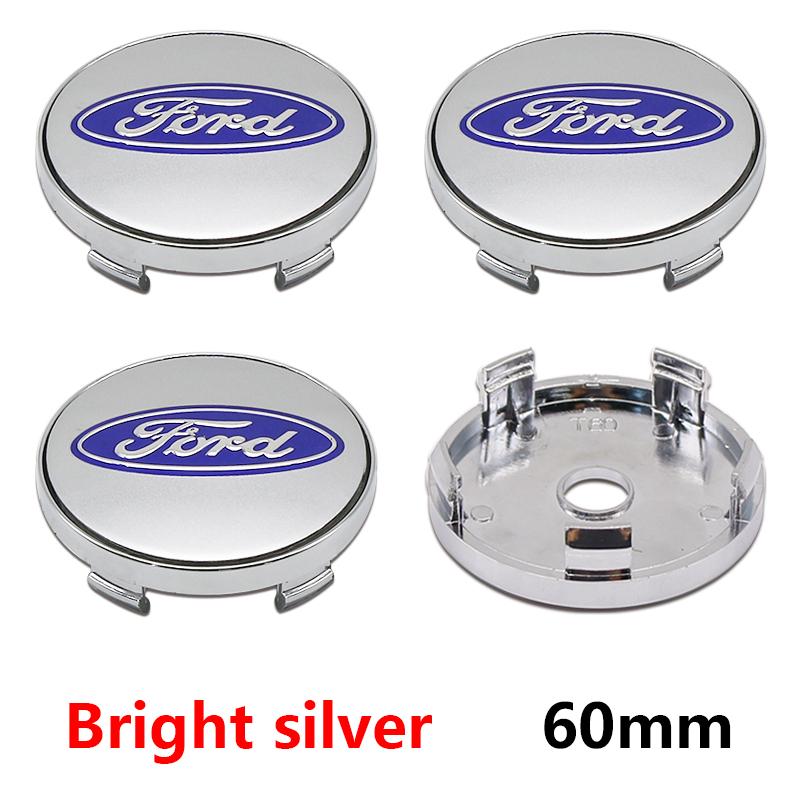 For Ford Mondeo Focus 2 3 4 Mustang Fiesta ecosport Kuga 4Pc 56mm 60mm Car Styling Wheel Center Cap Hub Covers Badge Accessories