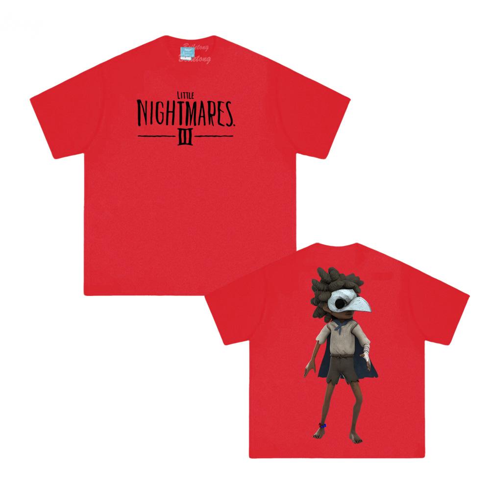 Игровая футболка Little Nightmares 3 с принтом персонажа 100% Хлопок Летняя футболка с круглым вырезом Camisetas Manga