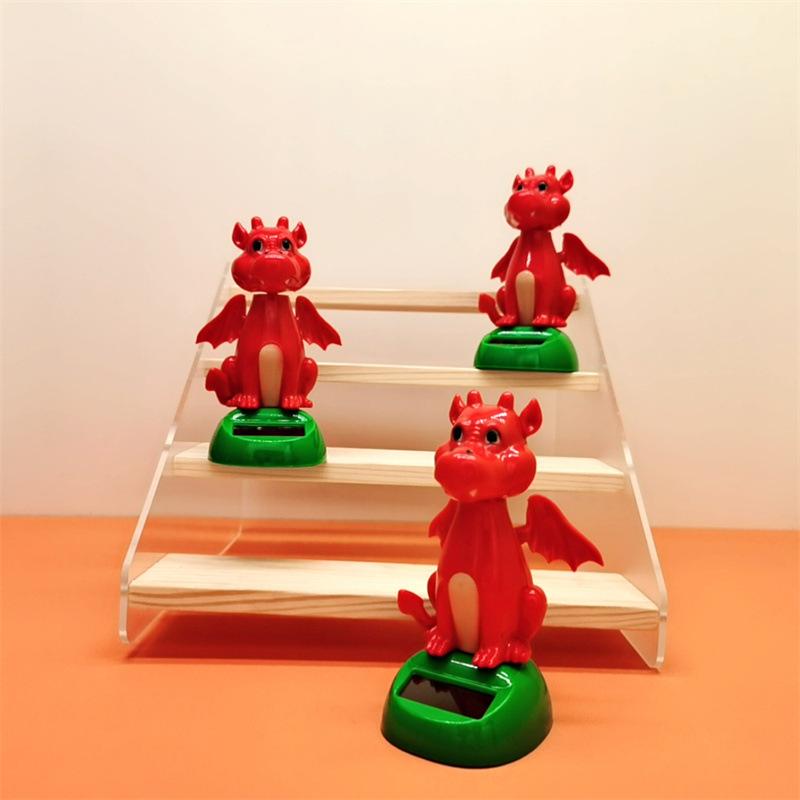 Fire Dragon Solar Automatic Swing Doll Car Bobble Ornament Creative Car Car Ornament