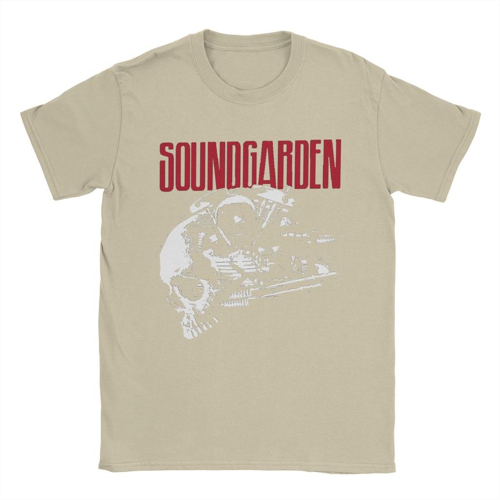 Мужская футболка Band Soundgardens Хлопковые топы Повседневные футболки с коротким рукавом и круглым вырезом Подарок на день рождения Футболки