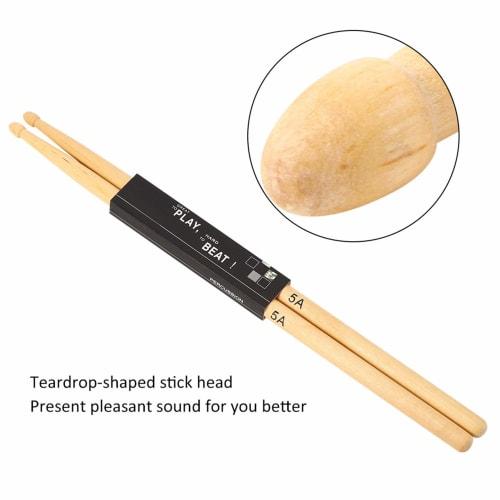 12 Pairs of 5A Wooden Drumsticks, Easy To Hold, for Drum Practice