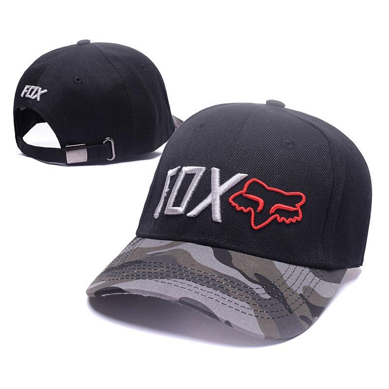 Мужская кепка-тракер Fox Racing с регулируемой застежкой-кнопкой и стильным принтом лисы**