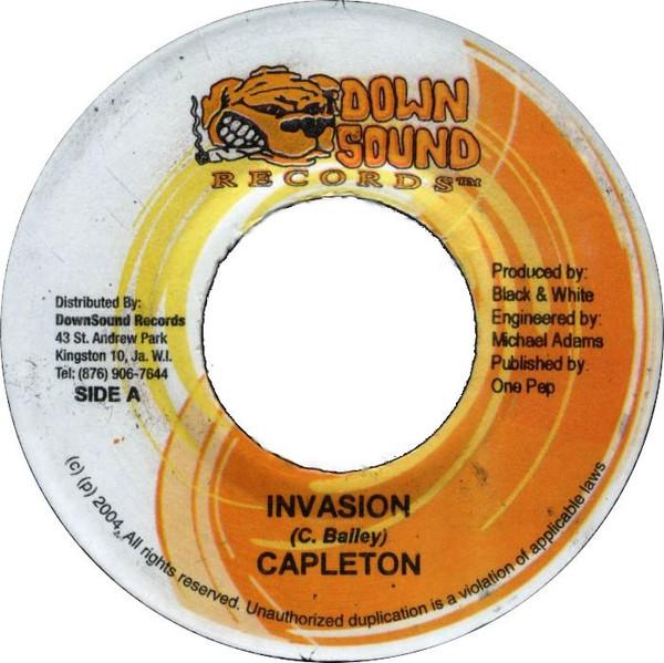 7-дюймовая пластинка CAPLETON Invasion NONE Down Sound Reco 2004 Ямайка Регги Ска Даб Б/у