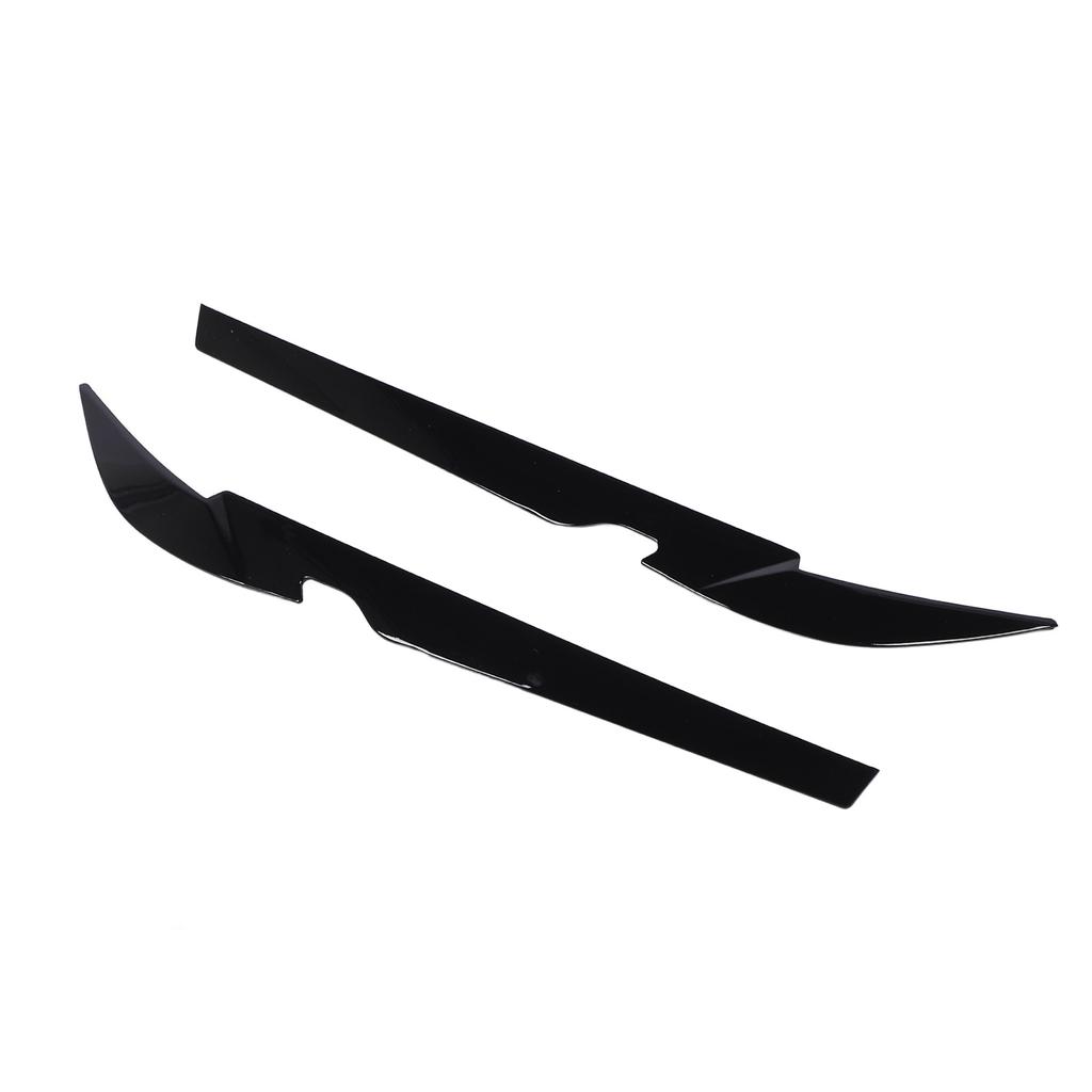 Pair of Front Headlight Eyebrow Glossy Black Left Right Headlamp Eyelid Cover Trim for 5 Series G30