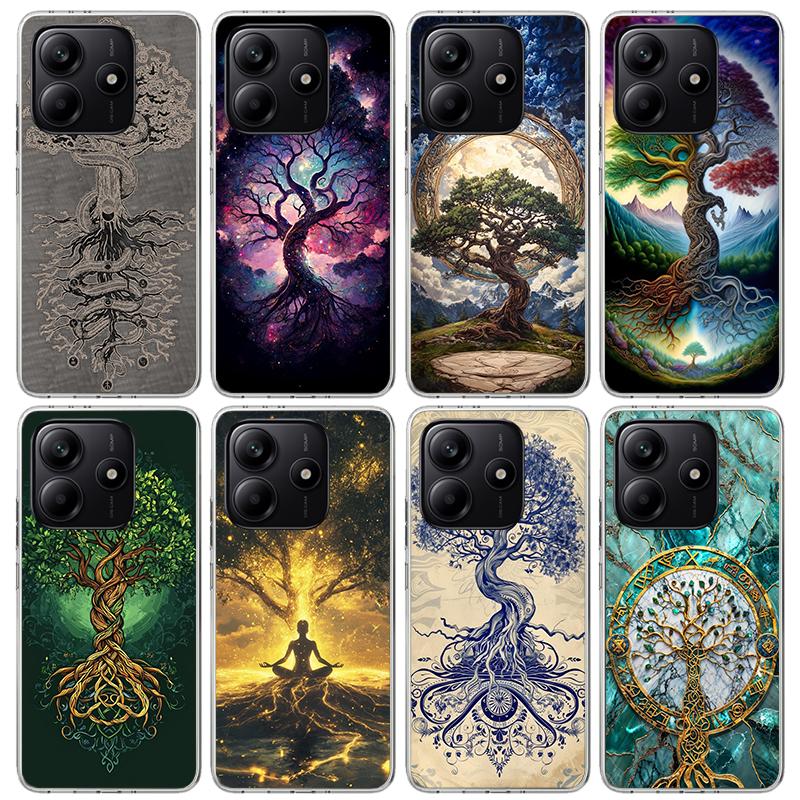 Tree of Life Space Phone Case For Xiaomi Redmi Note 10 11 12 13 14 15 Pro Plus 11S 12S 14S 11T 11E 10S Soft TPU Back Cover Redmi