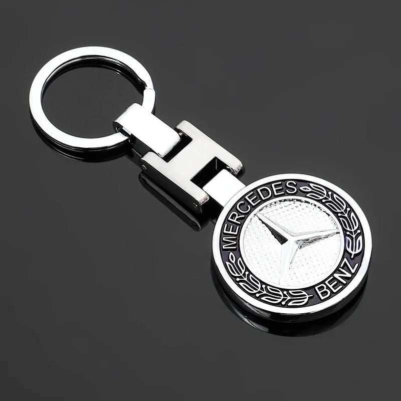 XUV2  1PCS High Quality Metal Car Logo Keychain For Mercedes Benz AMG W205 C300 W203 W206 W169 W176 LKYSH-BECHI Interior Mouldings