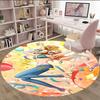 1pc Nami  Carpet, Round Rug, Comfortable, Suitable for Entryways, Living Rooms, Office, And Bedrooms, Christmas Decoration