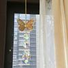 Rotating Butterfly Wind Chimes Colorful Light Collection Pendant Crafts Bee Wind Chimes  Backyard