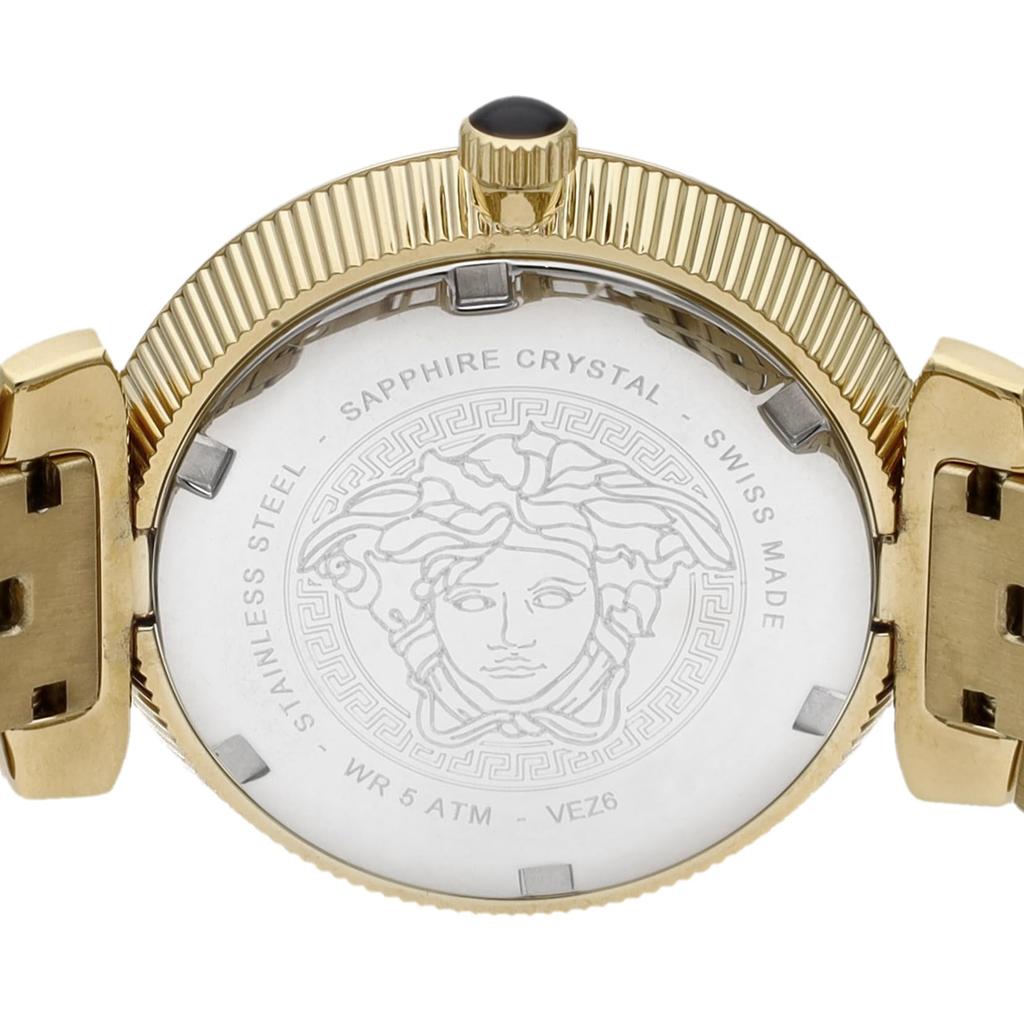 Часы GRECA ICON циферблат из нержавеющей стали сапфировое стекло кварцевые 36 мм швейцарские часы VEZ600621 золото [Versace] серебро/белый женские [Товар]