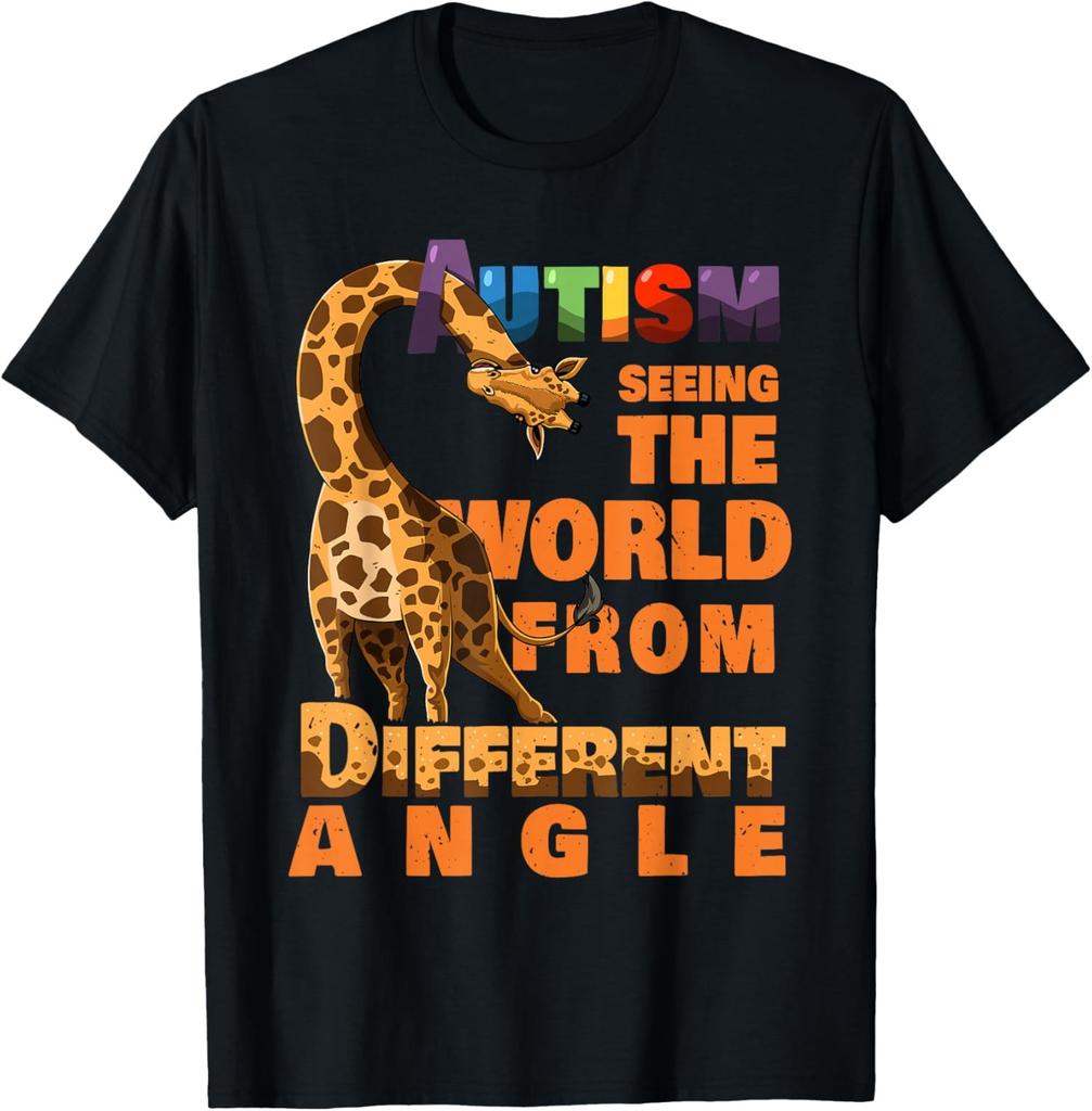 National Disability Asperger Warrior Autism Giraffe Unisex T-Shirt