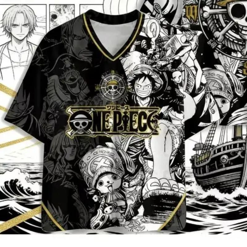 Summer Japanese Anime One Piece Zoro Luffy 3D Quick-Drying T-Shirt Plus Size for Men Women Children's Top Jersey Gift