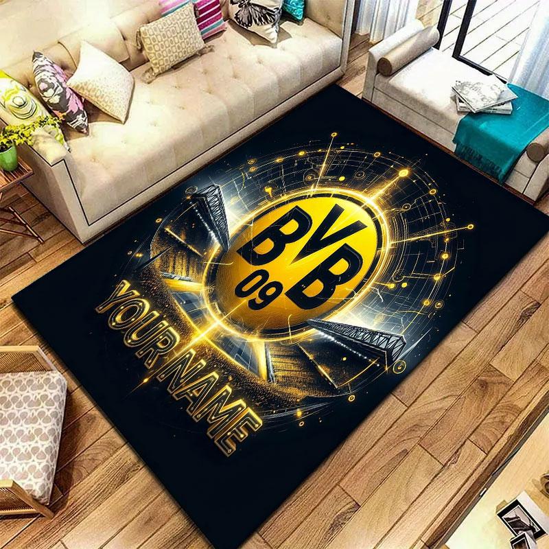 Borussia Custom Name Carpet Rug for Living Room Bedroom Home Sofa Decoration,Kids play Non-slip Floor Mat