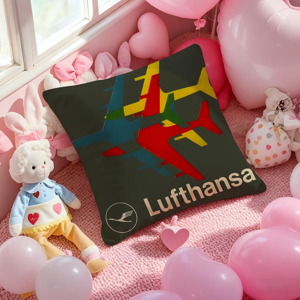 Модная наволочка с принтом L-Lufthansa для подушки-думки, наволочка для подушки на диван в гостиной и декор для спальни