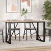 VidaXL Dining Table O-Frame, Dining Table, Kitchen Restaurant Indoor Dining Table, 160x80x75.5 Cm Pine Wood 3282743