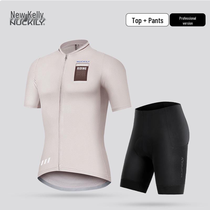 Nuckily Men's Summer Cycling Jersey & Short Sleeve Set for Road and Mountain Biking