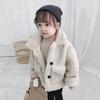 Винтажная модная утолщенная куртка из овечьей шерсти для девочек, теплое толстое пальто для детей, зимняя верхняя одежда