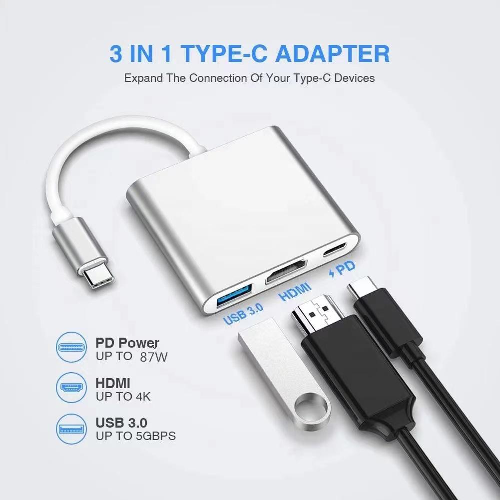 3-в-1 док-станция-адаптер USB-C на HDMI