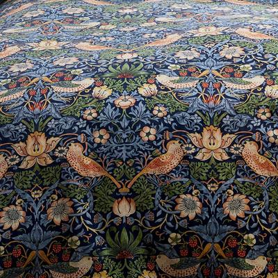 Пододеяльник nishikawa односпальный, стирающийся, хлопок Morris Gallery Strawberry Thief Легко надевать и снимать с помощью быстрых застежек Двусторонний Сделано в Японии