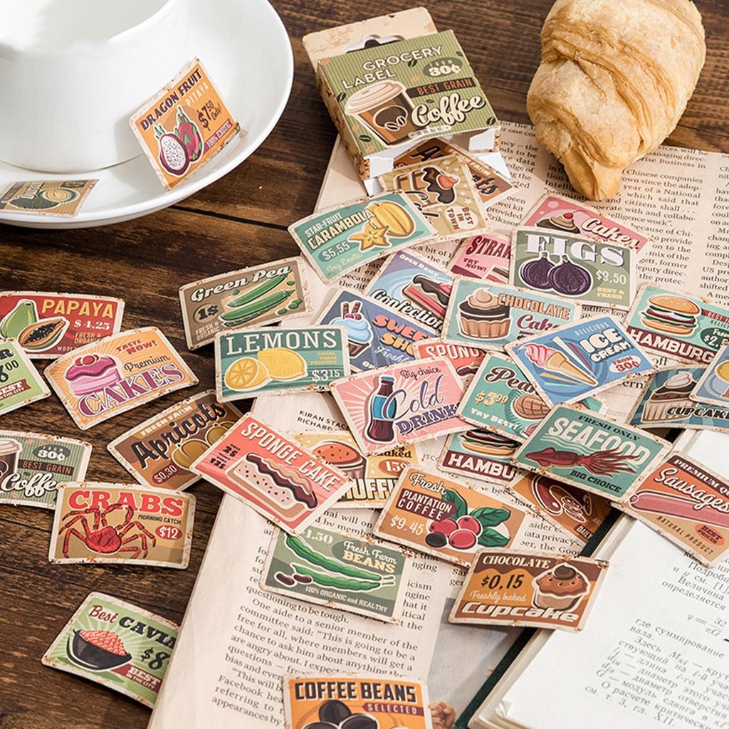 45 листов наклеек для скрапбукинга, наклейки с этикетками для продуктов, самоклеящиеся, для DIY, наклейки для планировщика для блокнота