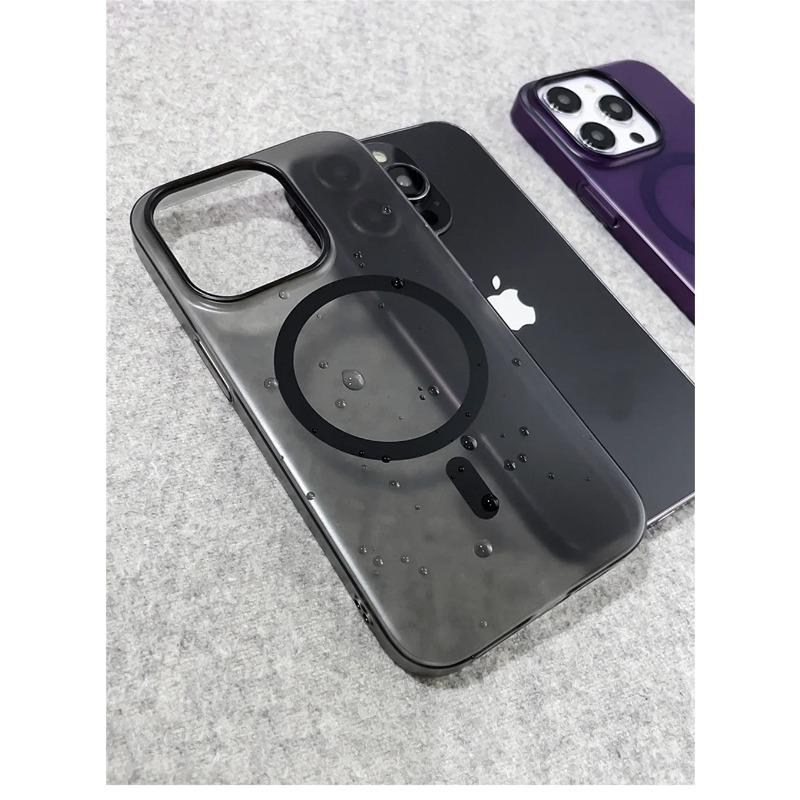 Роскошный ультратонкий матовый магнитный беспроводной зарядный прозрачный чехол для iPhone 16 15 14 Plus 13 16 Pro Max Magsafe ударопрочный жесткий защитный чехол для ПК