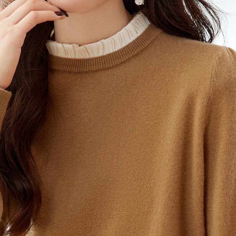 Srcr Women's Pure Wool Cropped Lace Sweater