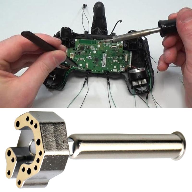 Быстрый нагрев Медные наконечники Насадка для выпаивания Комплект для ремонта контроллера Компактный дизайн Высокая совместимость Для игровых консолей