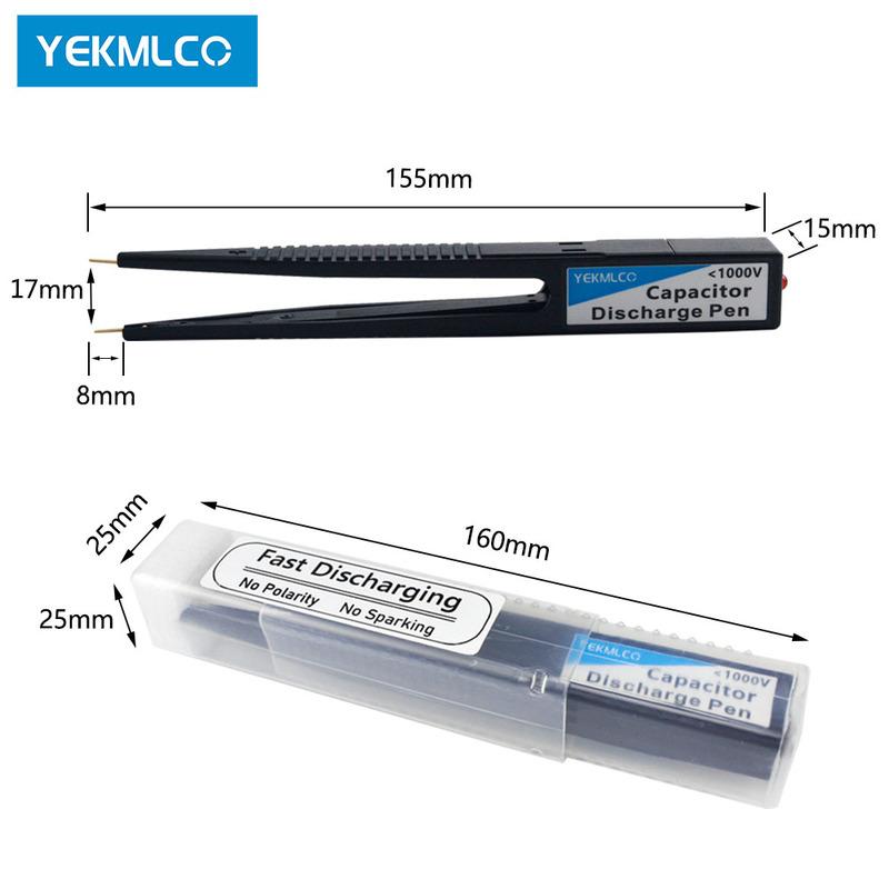 YEKMLCO Capacitor Discharge Pen Fast Discharging High Voltage 1000V Repair Tool Discharger for Electronic Safety Intelligent