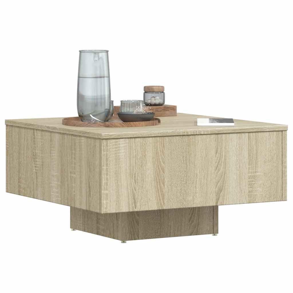 Vidaxl Stolik Kawowy, Dąb Sonoma 60X60X31,5 Cm Materiał Drewnopochodny