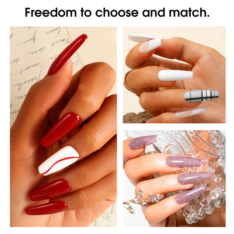 ROSALIND 48pcs UV Nail Kits Gel Set Nail Gel Glossy Matte Effect Nail Polish Soak Off Hybrid Semi Permanent Nail Art