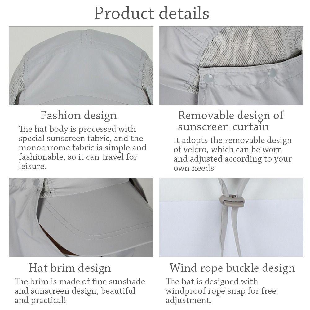Neck Face UV Sun Protection Adjustable Sunshade Hat Fisherman Cap Baseball Cap Fishing Sun Hat