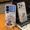 Вращающийся держатель Mario подходит для чехла для мобильного телефона Apple 17Pro с большим окном IP16/15, гальваническое покрытие 14, мелкие отверстия 13, наборы