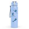 1PC Soccer Player Silhouette Group 750ml Color Plastic Sports Water Bottle Leakproof Flip Straw Lid Suitable for Sports Office Home Use