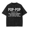 Funny Popo Definition Grandpa Gift Washed Tshirt Men Street Style Cotton T Shirts Summer O Neck Tee Shirt Plus Size Clothes