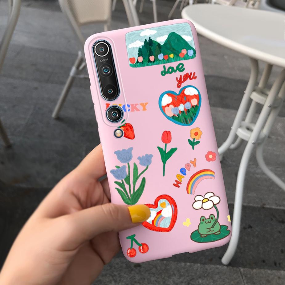 For Xiaomi Mi 10 5G Case Luxury Art Painted Cover Soft Silicone Phone Case For Xiaomi Mi 10 Pro 5G Mi10 Back Cover Bumper 6.67''