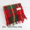 Рождественский красный клетчатый шарф женский зимний теплый ретро сеньорский новый подарочный шарф шаль студенческий