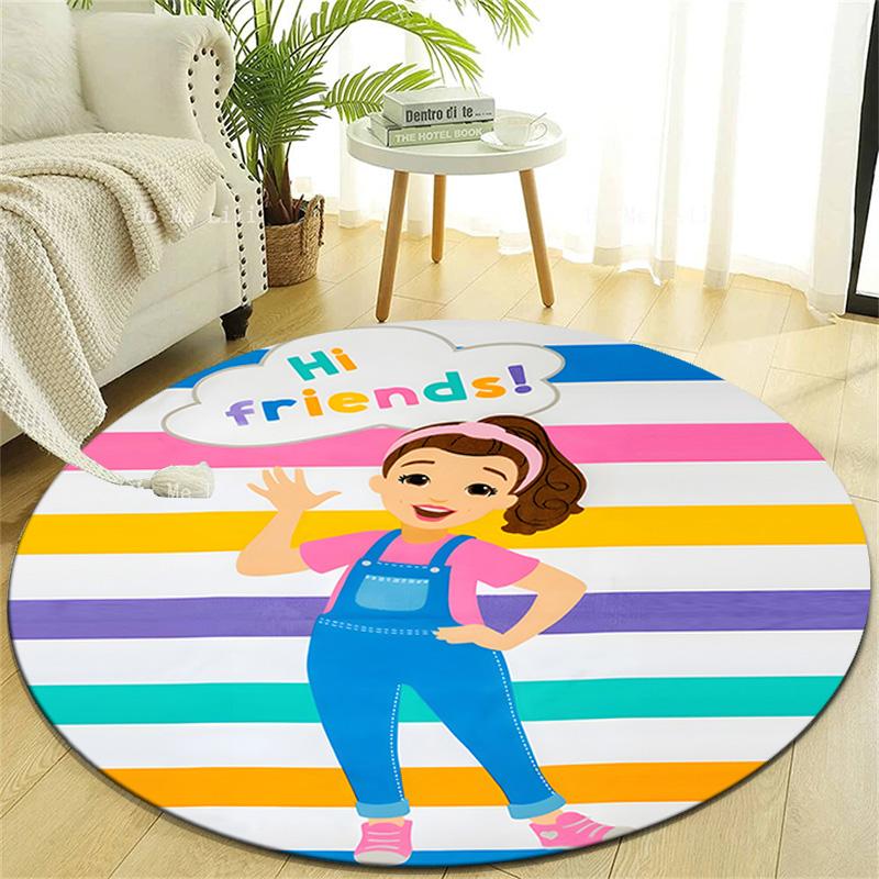 1pc Ms Rachel4 Design Printed Area Round Carpet for Bedroom Living Room Home Decor Rugs Mat Non Slip Mat Rug for Bedside