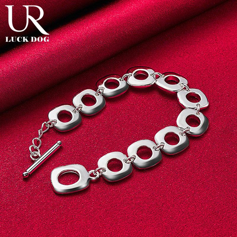 Классическая квадратная цепочка из стерлингового серебра 925 пробы, модные свадебные украшения