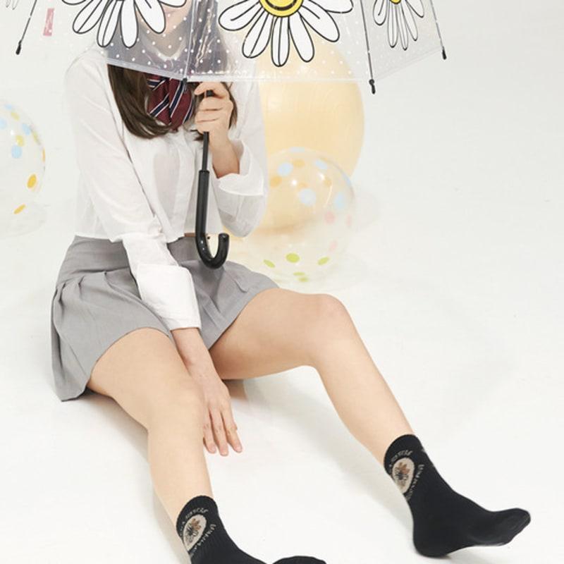 bananasisters circle bee 4color mid-weight socks