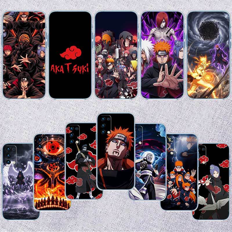Anime Naruto Akatsuki Case for Motorola E7 E22 E20 E13 E15 E22S E30 E40 G10 G20 G04 G22 G23 G05 G75 G35 G55 G6 G7 G8 G9 Plus Power Play