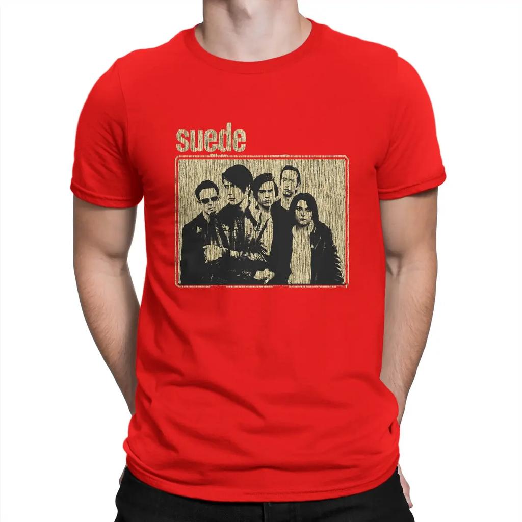 Suede Men's TShirt Popular British Rock Bands Individuality T Shirt Original Streetwear New Trend