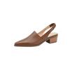 2024 New Women Sandals Spring Summer Fashion Genuine Leather Slingbacks Pumps Office Ladies Casual Shoes Woman Women Sandals