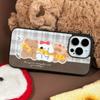 Чехол для iPhone 16 15 14 с матовым черным краем, совместимый и подходящий для 13/12promax Puppy Kitten Bear