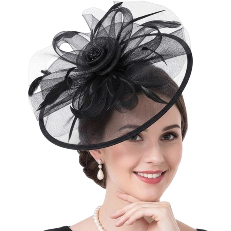 Изящная Фата-Заколка Fascinator Повязка на Голову Для Свадеб, Вечеринок И Особых Случаев Несколько Стильных Цветов